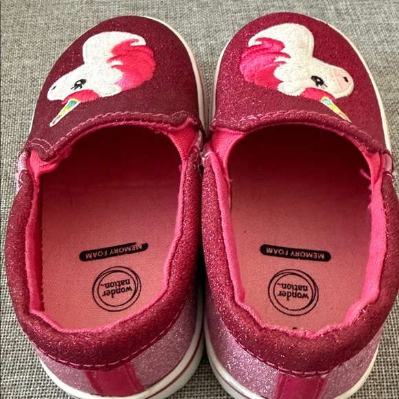 Wonder Nation Glitter Unicorn Sneakers - Red and Pink - Picture 6 of 6